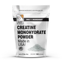 E' solo! - Polvere di monoidrato di creatina, polvere di creatina pura, fatta in USA, laboratorio di terze parti testato, 5g per porzione, Scoop incluso, senza riempitivi, nessun aroma aggiunto (senza aroma, 500g / 100 porzioni)