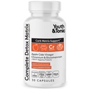 Pillole di disintossicazione bilanciate della gioventù e tonico come supporto completo della pulizia del fegato e della matrice del carb con ACV, Glucomannan, Cromo per la salute disintossicante e digestiva del corpo, supplemento per uomini e donne, test di terze parti