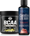 PMD Sports BCAA's Stim Free for Recovery and Performance Lemonade (30 Serve) & Siren Labs L-Carnitine Elite Burn Fat Loss Support Strawberry Blast 3000 mg (32 Serve)