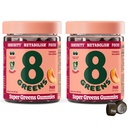 8Greens Supergreens Gummies | Super Greens Polvere Superfood Gummy per Metabolismo, Immunity & Focus, Digestive Health Enzymes, Organic: Chlorella, Spirulina, Aloe Vera, Peach Flavor, 100 Count