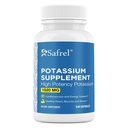 Safrel Potassium Supplement, 1020 mg, 120 Serve, 240 capsule Vegeterian, Non OGM, Gluten Free, Made in Italy