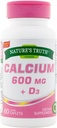 Calcium della verità della natura 600 mg + D3-60 Caplets rivestiti, Confezione da 2