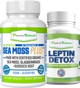 Potere dai naturali: Moss Organic Sea e Leptin Detox Bundle - 60 capsule vegane Ogni - Pianta-Based, Gluten-Free Supplement per il miglioramento immunitario e la pulizia naturale
