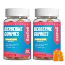 2 Pack Berberine Gummies -1200mg Berberine Supplemento con Ceylon Cinnamon per il Metabolismo e il supporto energetico, Vegan Gelatin-Free-120 Count