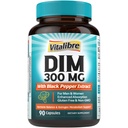Supplemento DIM per le donne e gli uomini, Metabolismo estrogeno, bilanciamento dell'ormone e supporto di menopausa, DIM 300 mg con estratto di pepe nero, alto assorbimento, 90 capsule