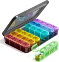 Organizzatore di pillole settimanali Odaro 4 volte al giorno, BPA Free Daily Pill Box 7 giorno, Large Travel Pill Case with 28 Compartment to Hold Medicine, Vitamin and Supplement
