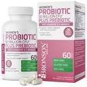 Bronson Women's Probiotic 50 Billion CFU + Prebiotico con Cranberry & D-Mannose – Salute vaginale, Digestione sana, Funzione immunitaria e supporto del tratto urinario, Non-OGM, 60 capsule vegetariane