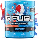 G Fuel Snow Cone Energy Drink Powder, Pre Workout Caffeine Mix for Gaming, Sugar Free Focus Amino, Vitamina + Antiossidanti, 9.9oz (Cono neve, 40 Serve)