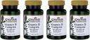 Complesso di vitamina D Swanson con vitamine D2 & D3 - Complesso di vitamina Sunshine completo per Bone, Salute dentale e immunitaria - Supplemento di vitamina (50 mcg, 60 capsule vegetali ) 4 Pack