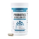 NatureWise Probiotics 60 miliardi di CFU - 17 Strains + Prebiotici Organici - Immune, Digestivo & Gut Health Support for Women & Men - Vegetariano, Senza Glutine, Non-GMO - 60 capsule[2-Month Supply]
