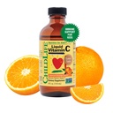 CHILDLIFE ESSENTIALS Liquid Vitamin C - Pure Vitamina C Liquido Supplemento per bambini, bambini, &amp; bambini, Immune System Support, Natural Orange Flavor, 4 Fl Oz (Pack of 1)