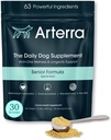 Supplemento della polvere di cane senior & Food Topper – 63 ingredienti per Joint, Gut, Immune & Brain Health – Longevità giornaliera Multivitamina con Glucosamina, Probiotici e Fish Oil | 30 Scoops
