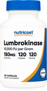 Nutricost Lumbrokinase capsule 150 mg (120 capsule) - senza glutine, vegano, senza OGM