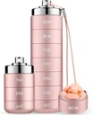 Organizzatore di viaggio della pedana di viaggio del metallo di Mossime, organizzatore di vitamina portatile di 7 giorni Stackable, impermeabile 1 volta A scatola di pillola di giorno, contenitore di grandi pillole, organizzatore di medicina quotidiana per la vitamina, olio di pesce, supplemento