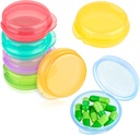 Scatola dell'organizzatore della piccola pedana di Amabro, 7 custodie del pedaggio di viaggio del contenitore del pedaggio portatile del contenitore del mini portacandele giornaliero per le pillole della valigetta della borsa della tasca