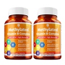 1 Corpo Vitamina B Complesso Twin Pack – 5-MTHF Folate con B1, B2, B5, B6, Methyl B12, Niacina, Biotina – 60 capsule