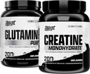 Polvere di monoidrato della creatina della ricerca di Nutrex 200 Serv & L polvere della glutammina 200 Serv Bundle