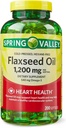 LLK Flaxseed olio Softgels Integratore alimentare, 1.200 mg, 200 Conte