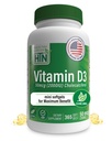 Vitamina D3 2000iu 365 Mini Softgels per i benefici massimi | Alimentazione anno | 50mcg Cholecalciferol | 3rd Party Testato | Non-OGM USP Grado in EVOO | Supporto per la salute immunitaria