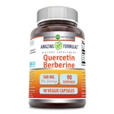 Stupefacente Formulas Quercetin Berberine - 250mg Berberina e 250mg Quercetin, 90 Veggie Capsule Supplemento | Non-GMO | Gluten Free | Made in USA | Ideale per vegetariani