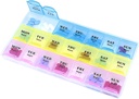 Organizzatore settimanale di pillole INVODA 3 volte al giorno Pill Case Large Medicine Planner 7 giorni Pill Box per integratori di oli di pesce di vitamina