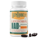 800 mg Liposomal NAD+ Supplemento con Nicotinamide Riboside 200 mg, Trans-Resveratrolo 100 mg - True NAD Supplemento per la riparazione del DNA, Aging sano, Funzione cerebrale - Fornitura di 60 giorni