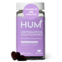 HUM Calm Ashwagandha Gummies per le donne e gli uomini, L-teanina Ashwagandha Integratori per il rilassamento quotidiano & Clarity Support, Vegan Fast Acting Gummy Formula, Mixed Berry Flavor, 60 Gummies