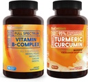 BioEmblem curcuma curcumina curcuma Supplemento con BioPerine e Vitamina B-Complex