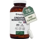 PriSTINE'S Creatine Monohydrate Capsule per Donne e Uomini - NSF Certified 75 Day Supply 3G Creatine Pills for Women - Cognitive & Athletic Performance Support - Enhanced Recovery Glass Bottle