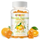 Gummie di Magnesio di potassio, Supplemento di potassio w/Ashwagandha,Glycinato di magnesio ad alto assorbimento,B6,D3,Citrato di potassio per Crampe di gambe,Muscolo,Electroyte per bambini adulti, senza zucchero, 60 Gummies