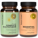 Futuro tipo Multivitamina Bundle - Vegan Multivitaminico completo e Vegan Essential Multivitamin - Vegan Vitamina B12, Omega 3 e Vitamina D3 - Multivitamina completa, 42 Vitamine in 1 per Uomini e Donne
