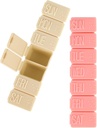 Organizzatore di pillole settimanali 2Pack, 7 giorni casi di pillole viaggiare quotidiano scatola di pillole medico organizzatore pillola Box 7 giorno Pill Organizer settimanale per olio di pesce, Calcium compresse supplementi (Pink+Beige)