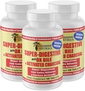 Sunshine Naturals Super Digestive Supplement. Ox Bile & Charcoal attivato per il supporto digestivo, Bloating Relief, Gut Cleanse, Nutrient Absorption e Total Wellness. 100 compresse. Confezione da 3