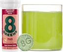 8Greens Supergreens Tablet | Super Greens Powder Superfood Tablet, Metabolismo Immunity & Focus, Daily Greens Effervescent Tablets, Organic: Aloe Vera, Spirulina, Chlorella, Peach, 10 Servings