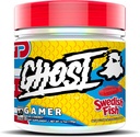 GHOST Gamer: Energy and Focus Support Formula - 40 Servings, Svedese Fish - Nootropics & Natural Caffeine for Attenzione, Accuratezza & Reazione Tempo - Vegan, senza glutine