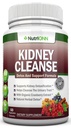 KIDNEY CLEANSE - Detox e supporto per tratto urinario, vescica e reni - Formula di supplemento naturale di erbe con mirtillo organico, astragalo, curcuma, Goldenrod, radice di ghiaia, giubbino e altro ancora