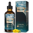 Gocce di Mullein per polmoni, supporto pulizia polmonare/detox & funzione respiratoria per il respiro sano - Estratto di foglie di Mullein per polmoni-2 fl.oz