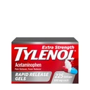 Tylenol Extra Forza Acetaminophen Rapid Release Gel, Dolore Reliever e Fever Riduttore Medicina, Gelcaps con Fori Laser-Drilled, 500 mg Acetaminophen, 225 Conte