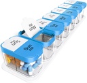 Odaro Extra Large Weekly Pill Organizer 2 volte al giorno, XL Pill Box 7 giorni Am Pm, Jumbo Medicine Organizer to Hold Daily Medicine Vitamin and Supplements - Blu