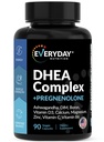 DHEA Micronized 200mg Complesso con Pregnenolone 100mg Supplemento per gli uomini e le donne con Ashwagandha, DIM, Magnesio, Borone, Calcio, Zinco, Vitamina D3, C e B6 Supporto ormone - Made in USA 90 Capsule