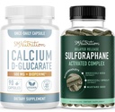 Complesso di Sulforaphane con Calcium D-Glucarate | Bundle di bilanciamento dell'ormone con supplemento avanzato di bilanciamento dell'ormone di Microbeadlet (60 Serve) e Vegan Gluten Free Non-GMO CDG Supplement (90 Serve)