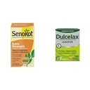 Senokot Extra Forza Lassativo vegetale naturale per Rilievo di notte Gentle Costipazione occasionale, 36 Contatore & Dulcolax Stimolant Laxative Tablets (100 Conteggio) Rilievo di costipazione notturna