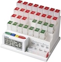 Organizzatore di pillole del mese di Medcenter Sistema 4 volte al giorno, 31 giorni scatola dell'organizzatore di pillole con sistema di riduzione dell'allarme di conversazione, scatola mensile di pillole per il farmaco quotidiano, regalo per la mamma, papà, anziani