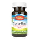 Carlson - Niacin-Time, Time-Release, 500 mg, Vitamina B-3, Metabolismo del colesterolo, Produzione di energia, Salute del cuore, 50 compresse