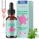 JoySpring DetoxZee Cilantro Gocce per bambini - Supporto Detox naturale con estratto di Zeolite & Cilantro - Detergente per bambini e bambini - Detox liquido Kid-Friendly, 30 Serve