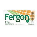 Tavole di supplemento di ferro ad alta potenza Fergon 100 ea (pacchetto di 3)