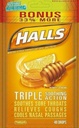 Halls Menthol - Cough Suppressant/Oral Anestetico, Honey-Lemon, Gocce, 40 ct. Confezione da 2