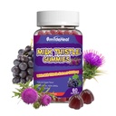 Gummie di cardo del latte, Estratto di cardo del latte 1000mg, Detox del fegato, Supporto antiossidante, Non OGM, Non-Gluten, Vegan, Integratore di cardo del latte, 60 Conte