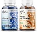 Wild & Organic L-Glutathione Gummies & L-Carnitine Gummies 60 Conte