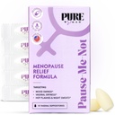Pure Woman Pause-Me-Not Menopause Relief Vaginal Suppositories - Vaginal Moisturizer per Menopausal Women - Vitamina E & Hyaluronic Acid Vaginal Suppositories for Dryness, Hot Flash & Night Sweat